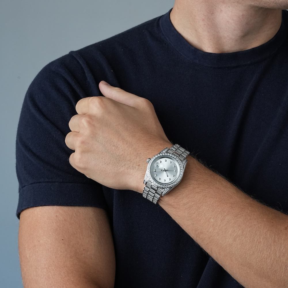 Iced out watch-Yika Jewelry