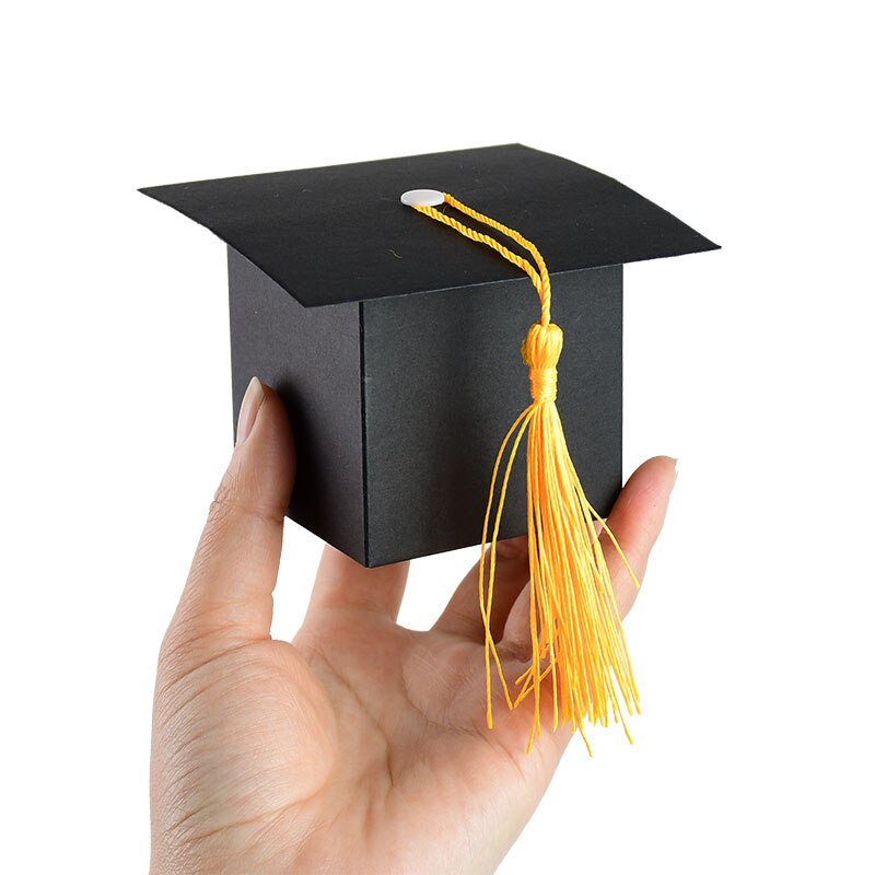 5/10pcs Doctor Hat Cap Candy Box Graduation Celebration Party Decoration Candy Favor Boxes Graduation Gift Packing Box Paper
