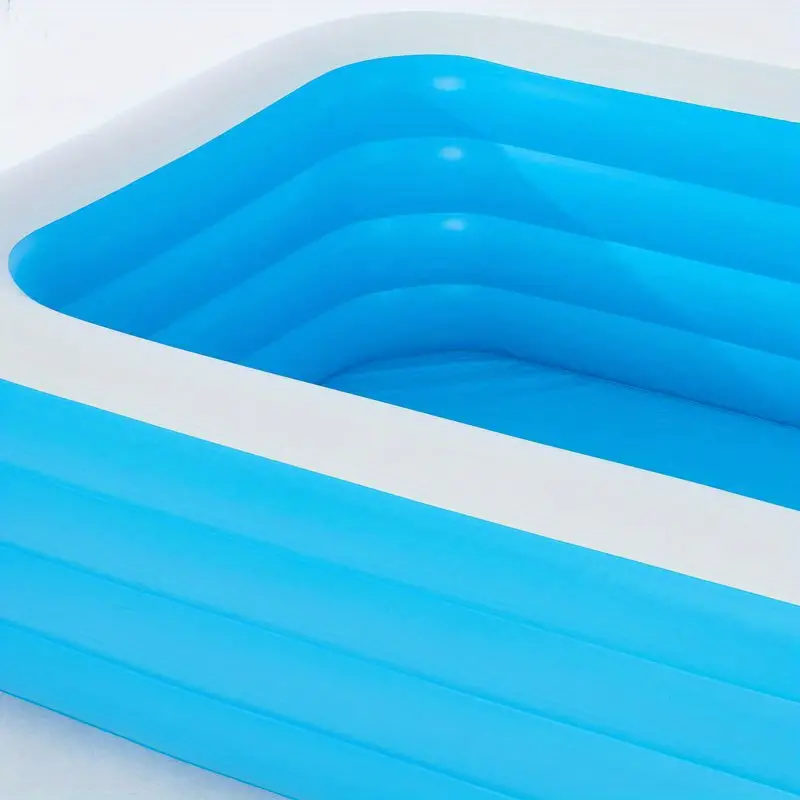 1pc blue white large thicken inflatable swimming pool for family adults 120 67 24in details 5