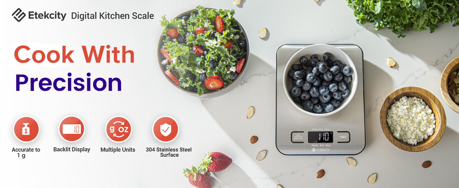 Measure food, small items, and liquids, designed to simplify and enhance your kitchen routine.