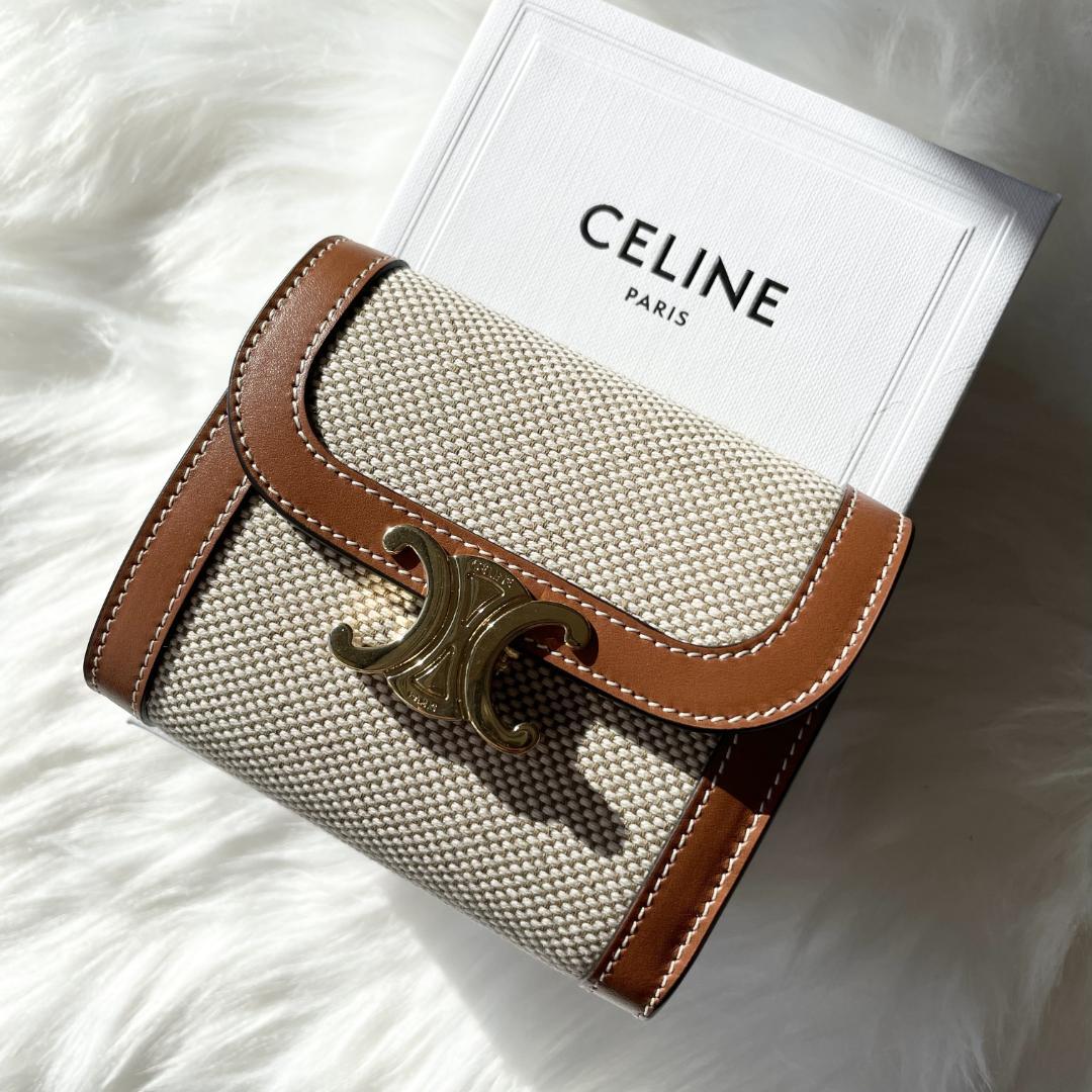 47％割引【激安アウトレット!】 正規新品❣️CELINE セリーヌ トリオンフ スモール ３つ折り財布 折り財布  小物-WWW.FIDAKENYA.ORG