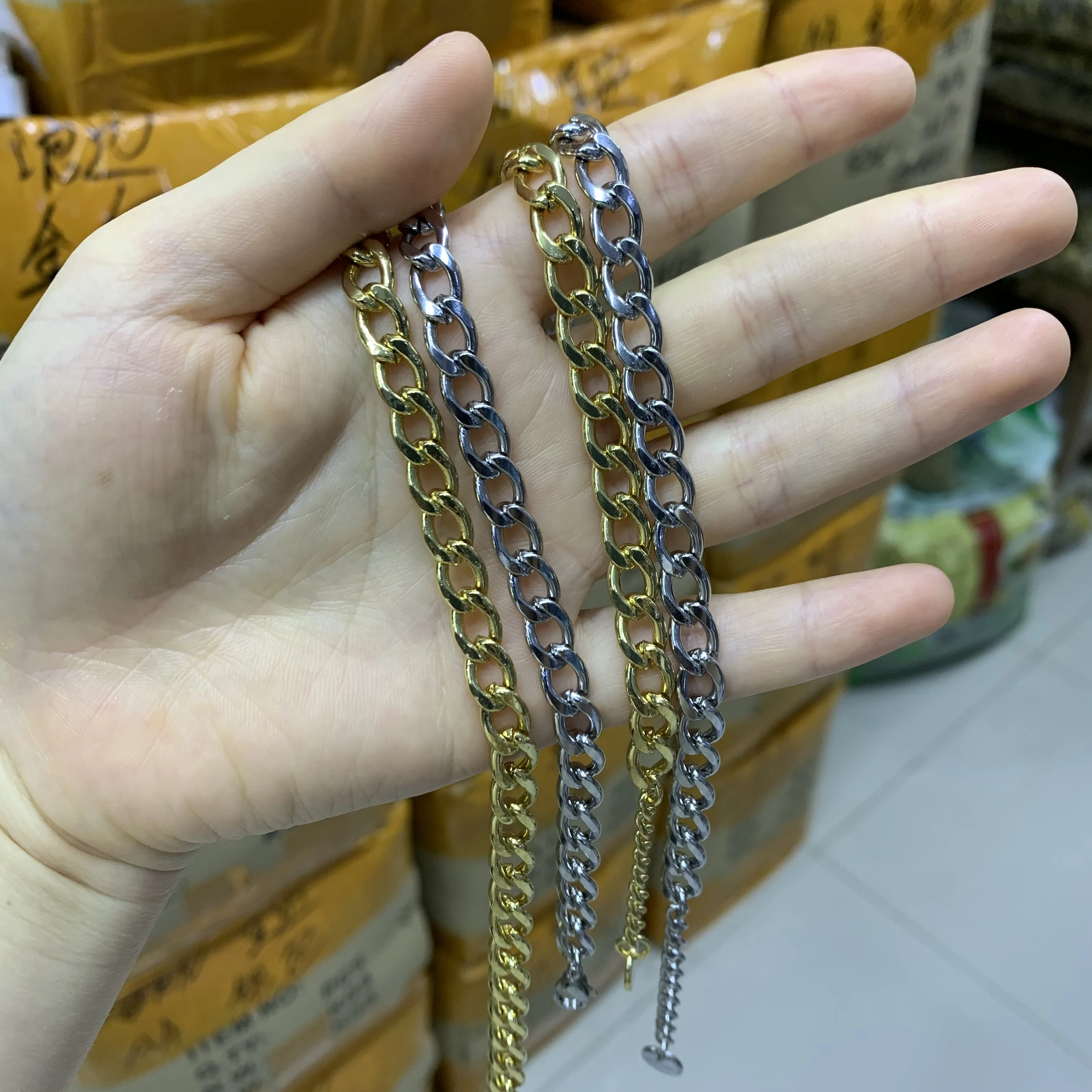 ZHUKOU NEW Gold color Stainless Steel Necklace for women Punk women Necklace Fashion Women Jewelry Wholesale VL203