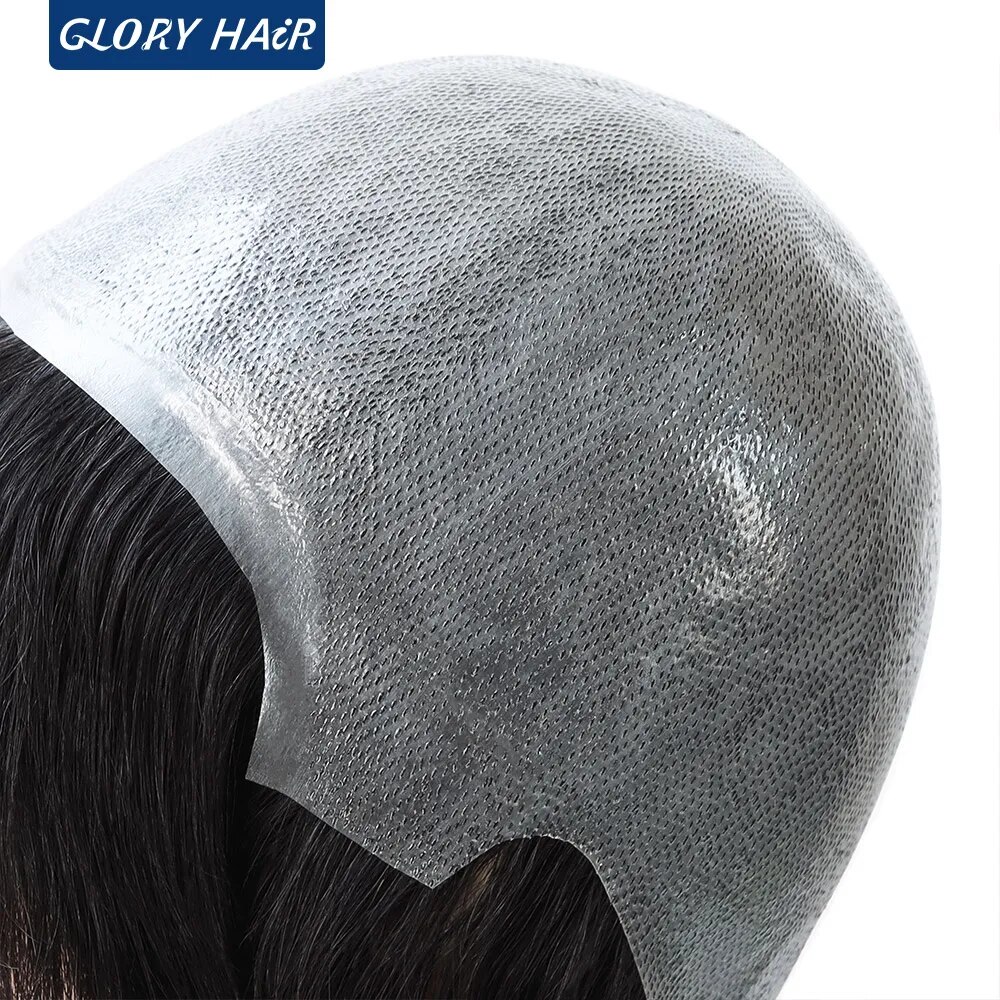 Bio - Full Head Wig 6 inches Short Wigs Human Hair Thin Skin Real Hair Wig for Women Natural Black Medium Density Tsingtaowigs