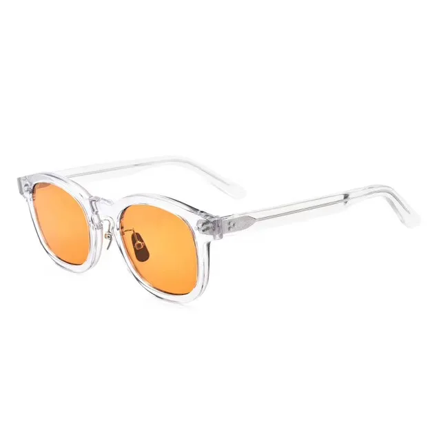 Belight Optical Japan Design Acetate Material with Rivert  Cool Fashion Men Women  Transparent Sunglass F2055