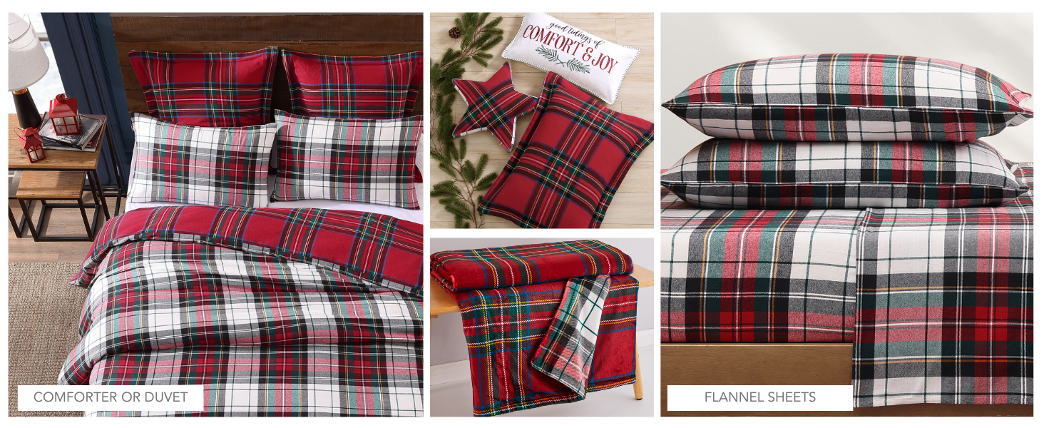 Spencer Plaid Comforter Duvet and Sheet Set