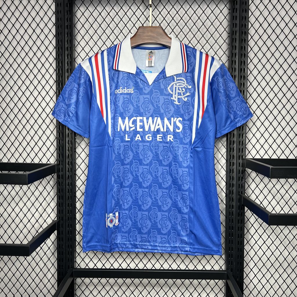 Retro Glasgow Rangers 1996-97 Home Stadium Jersey111