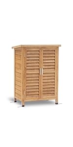 outdoor small wooden storage cabinet