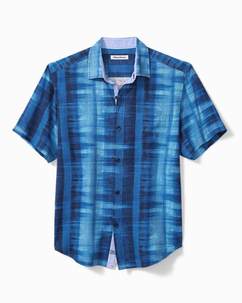 Big and Tall Shibori Bay Silk Camp Shirt111