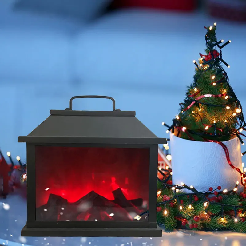 new flame fireplace wind lamp intelligent touch switch simulation fire charcoal ornaments wind lamp