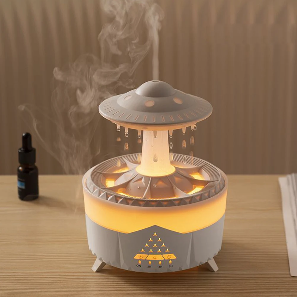 UFO Water Drop Humidifier 350ML Rain Cloud Air Humidifier Aromatherapy Essential Oils Aroma Diffuser USB Air Diffuser Mist Maker