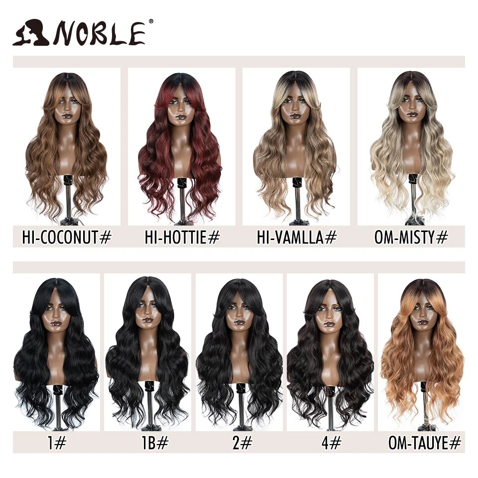 Noble Water Wave Synthetic Lace Front Wig  28 Inch Brown Wig Lace Frontal Wig Ombre Blonde Cosplay Wigs For Women Lace Front Wig