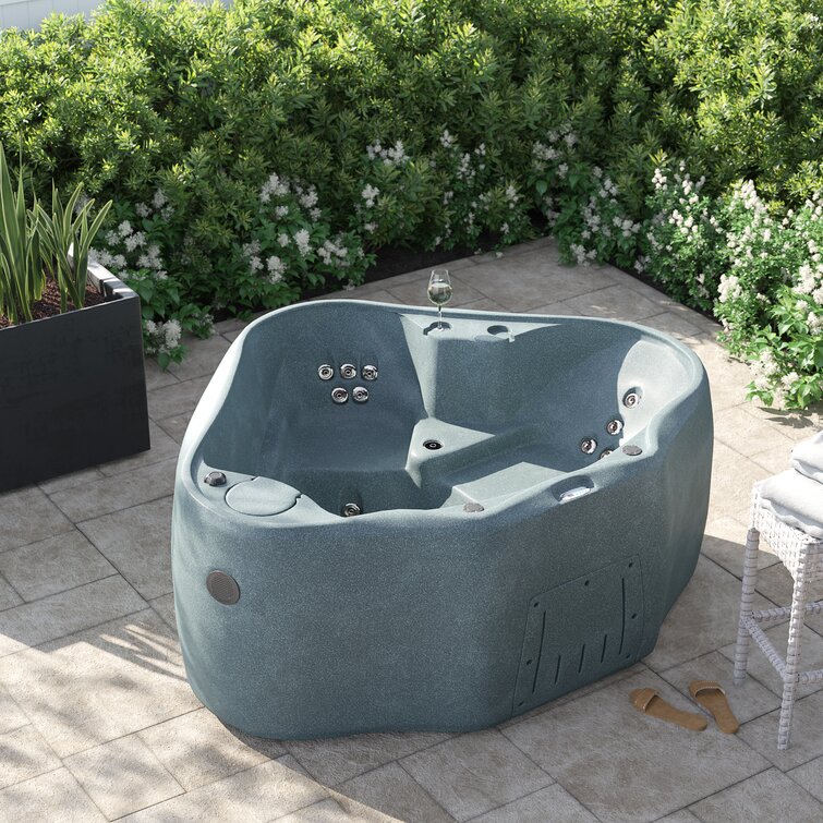 Select AR300 2-Person 20-Jet Oval Plug & Play Hot Tub with LED Waterfall, powered by Jacuzzi Pumps