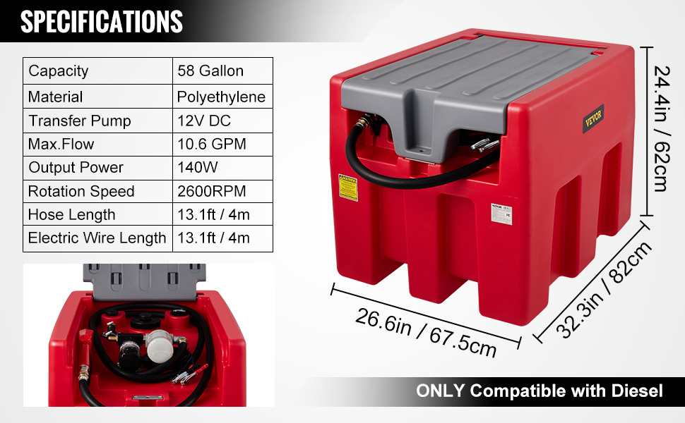 portable fuel tank with pump