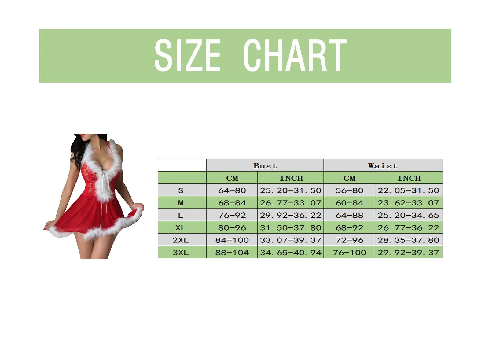 Plus Size Women Sexy Santa Lingerie Faux Fur Christmas Babydolls Feather Night Dress Lace-up Sleepwear Erotic Baby Dolls Pajamas