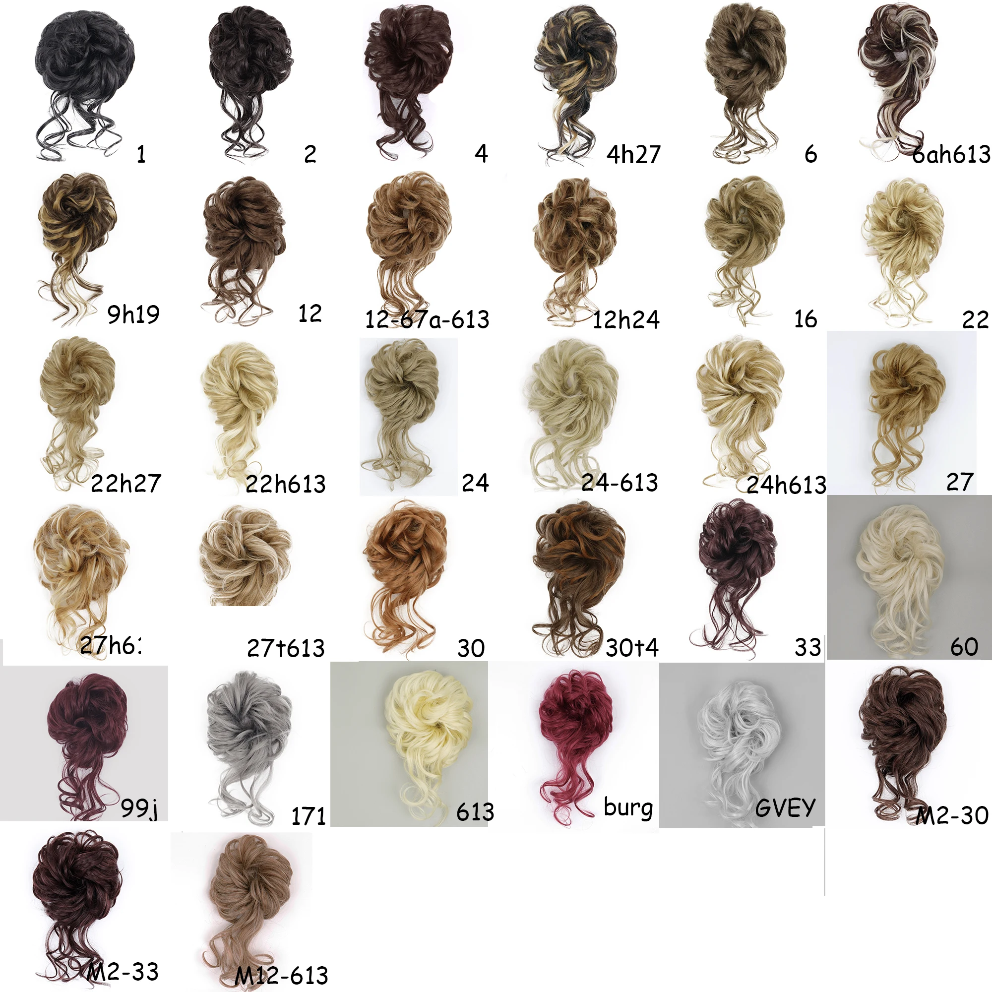 Synthetic Hair Bun Chignon Messy Curly Hair Band Elastic Scrunchy Hairpieces  Chignon Donut Updo Hair Pieces for Women