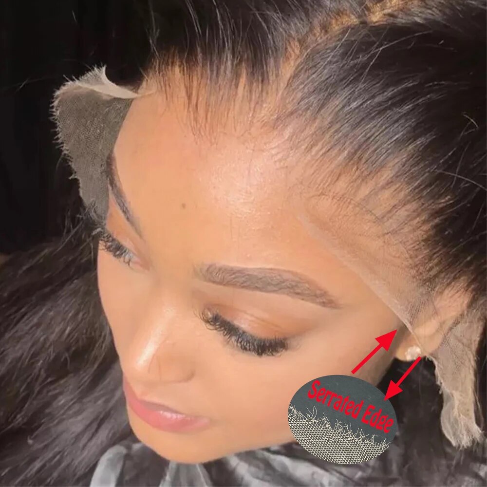 Straight Crystal Real Full HD Lace Front Wigs Silk Natural Scalp Pre Plucked 30Inch 360 Lace Frontal Human Hair Wigs Glueless