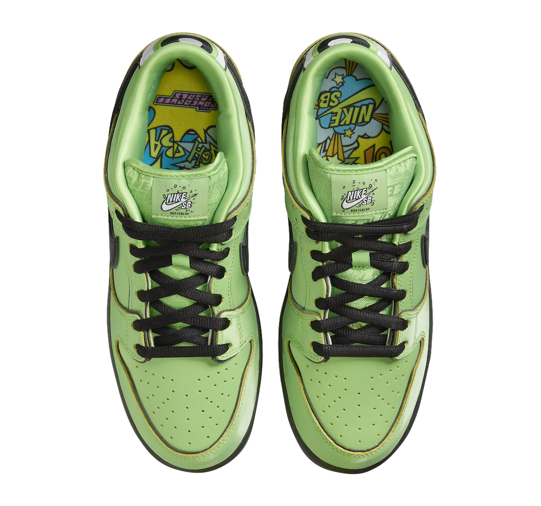 The Powerpuff Girls x Nike SB Dunk Low Buttercup FZ8319-300