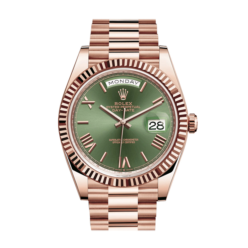 Swiss movement-Rolex 228235 Day-Date 40 Olive Green 60th Anniversary