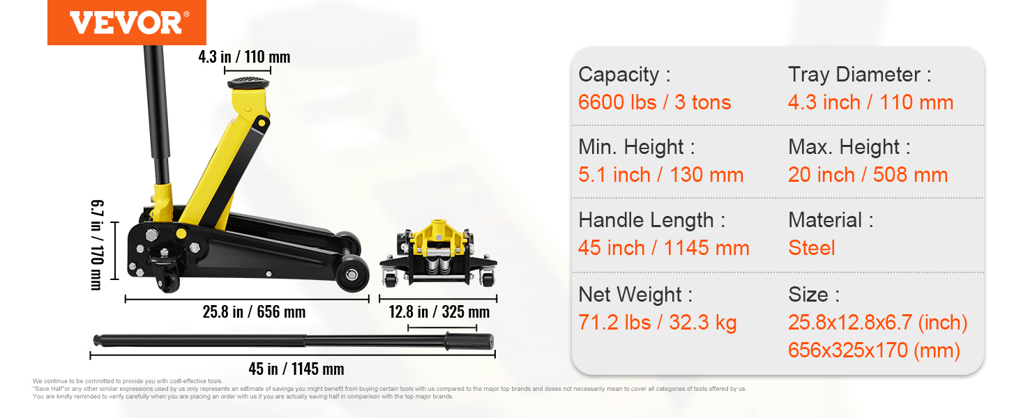 1.5 ton floor jack