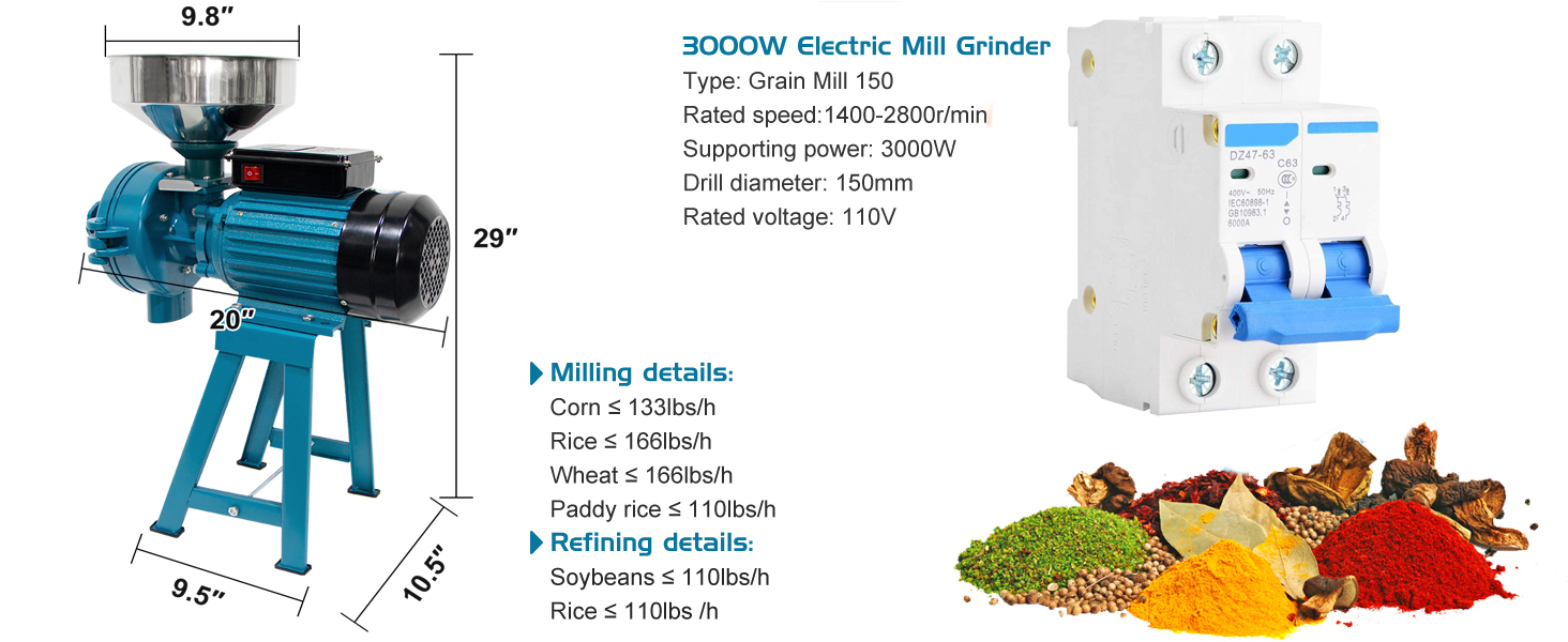 Corn Grinder Electric Grain