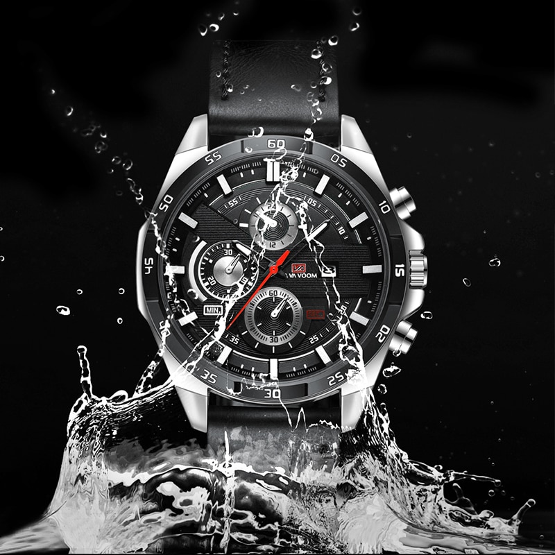 VAVA VOOM Mens Watches Top Brand Luxury Quartz Watch Men Fashion Sports Watch Army Waterproof Men Wrist Watch Relogio Masculino
