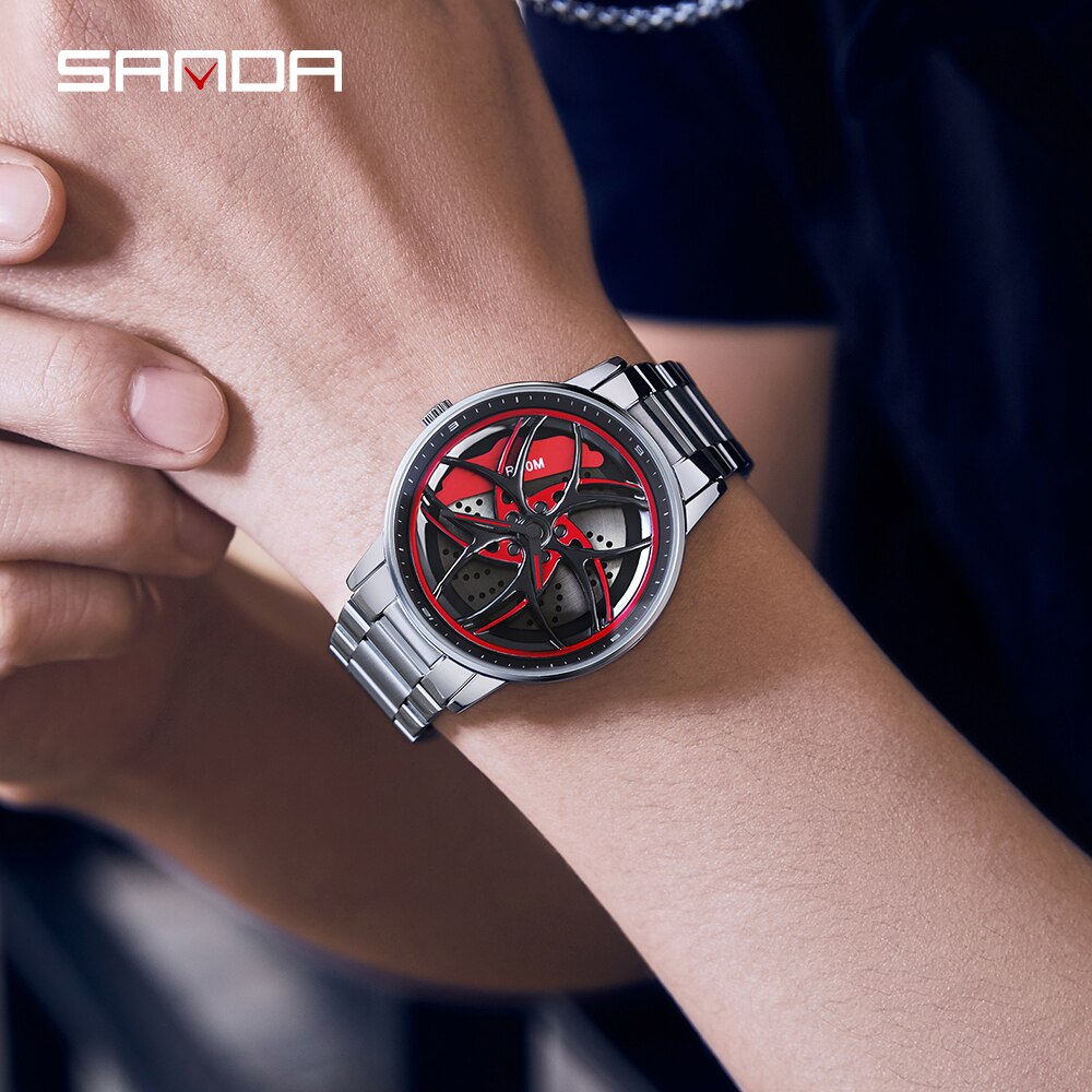 SANDA Luxury Men's Watches Top Brand Fashion Steel Business Quartz Watch Waterproof Wristwatch Clock Relogio Masculino P1091