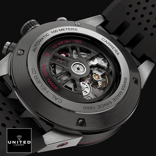 Tag Heuer Cal Heuer 01 Automat?c 100 Meters Black Case Replica black background