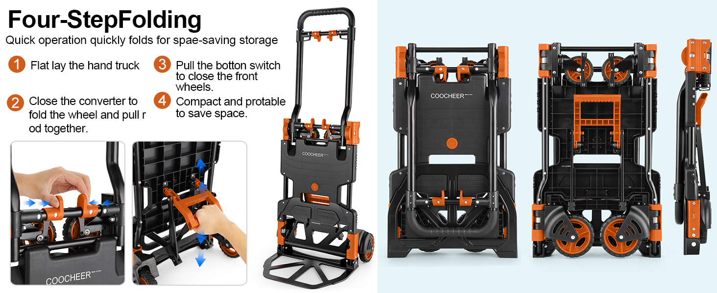 330LB Folding Hand Truck Heavy Duty Carrying