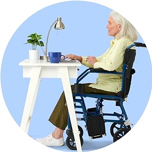 Medline Ultra Lightweight Transport Chair Blue