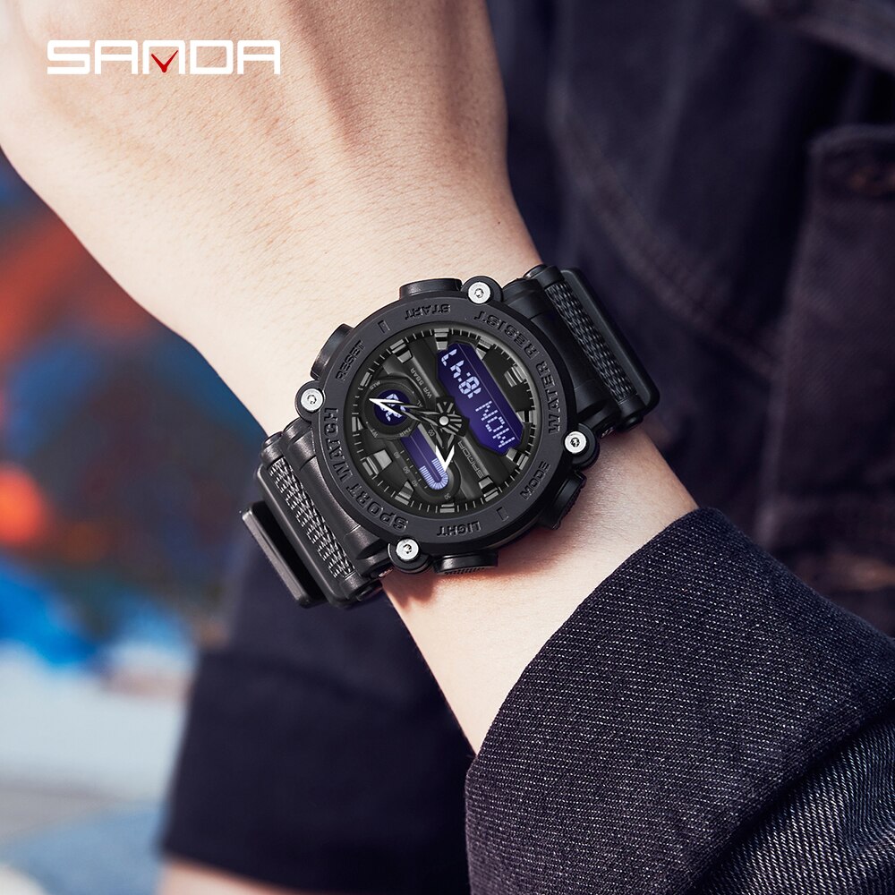 SANDA 2023 Sports Military Men's Watches Top Brand Luxury 50M Waterproof Male Wristwatch for Men Clock Relogio Masculino 3139