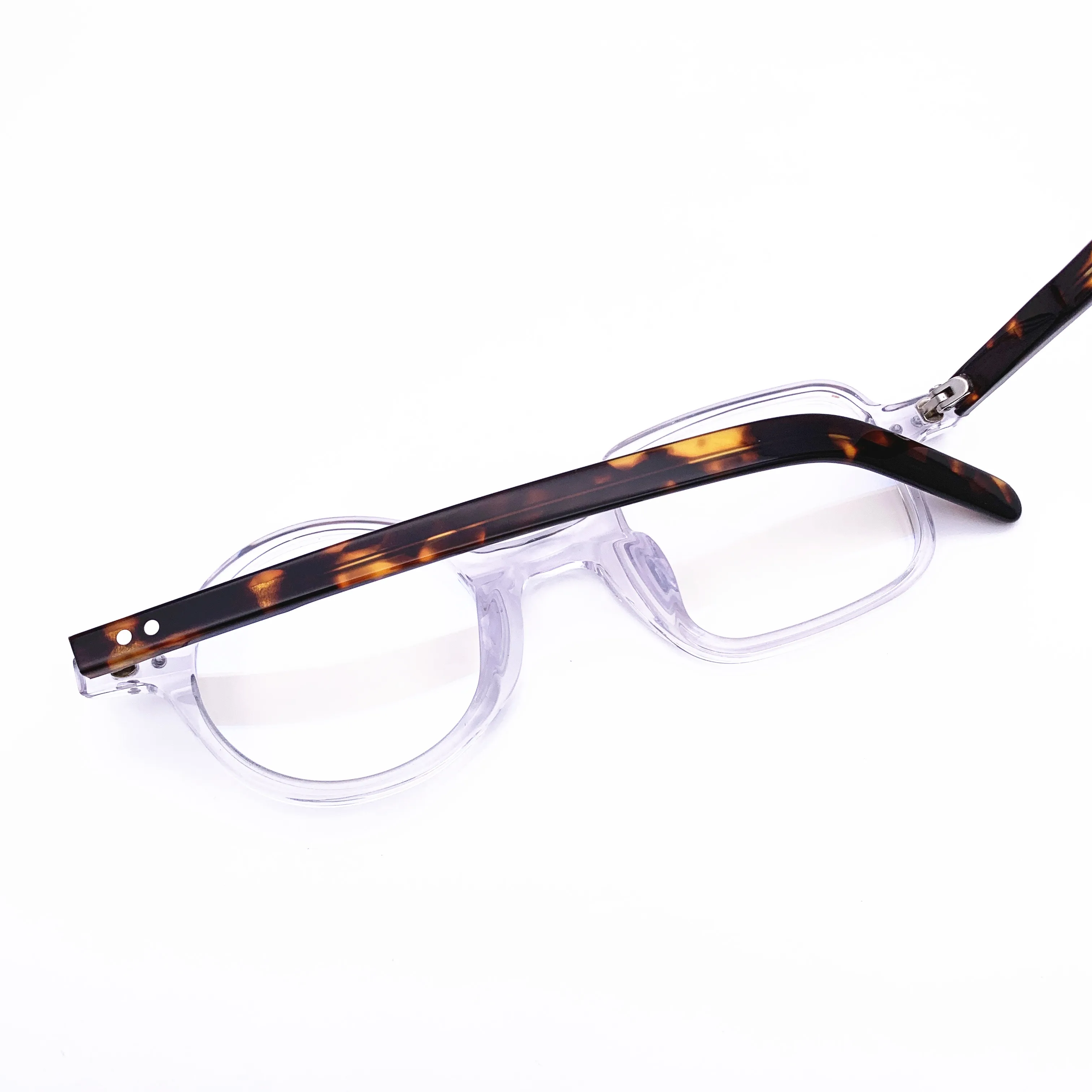 Belight Optiacl Unique Acetate Square with Round Glasses Frame Men Women Prescription Eyeglasses Retro Optical Eyewear HP201