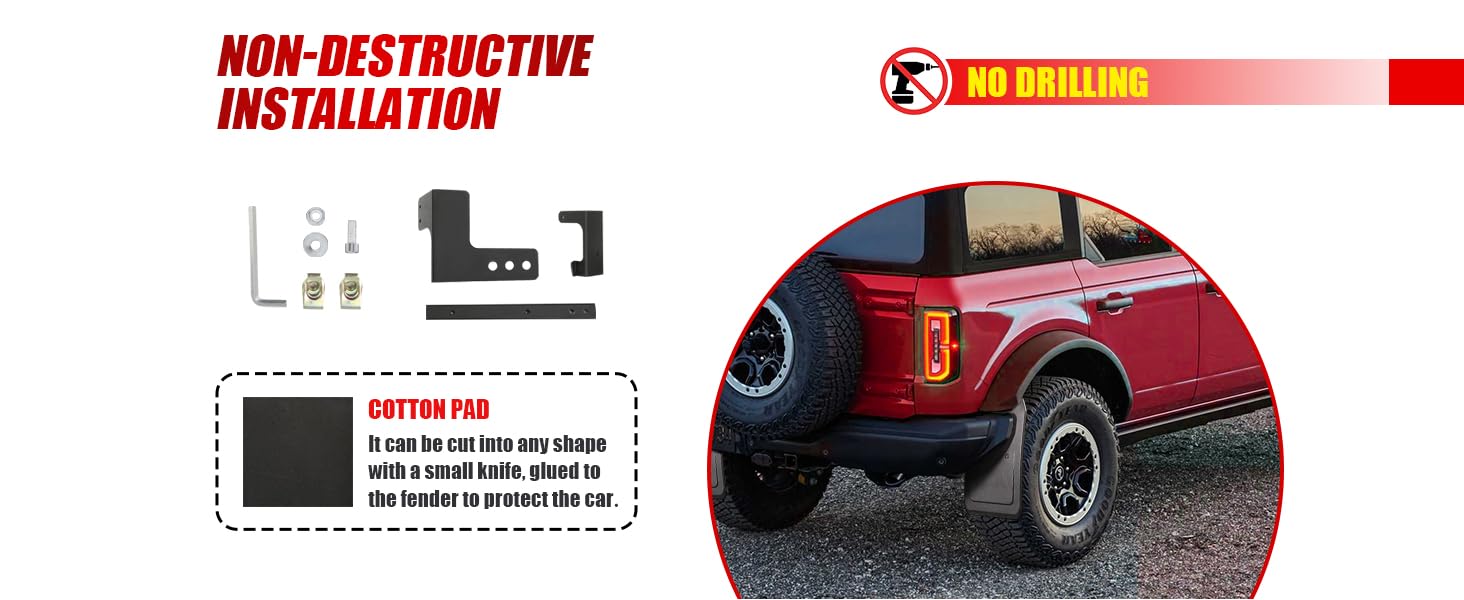 bronco mud flaps for accessories 4 door and 2 door