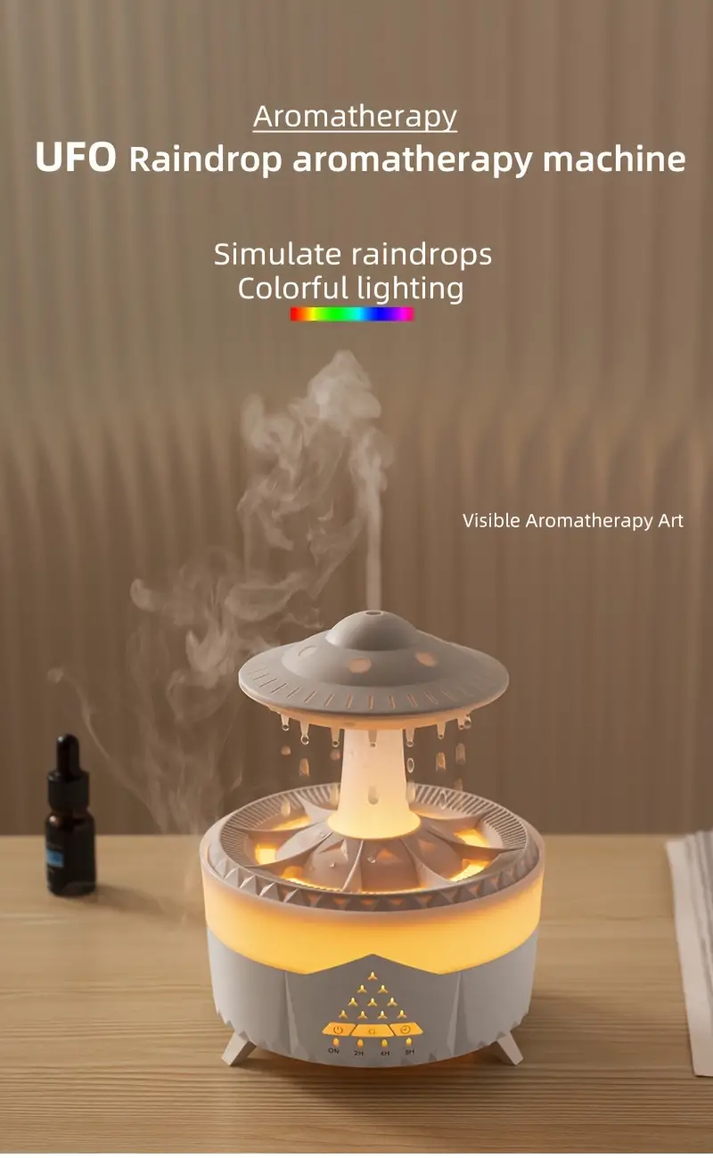 simulation water drop humidifier aroma diffuser   large capacity intelligent spray atomizer details 0