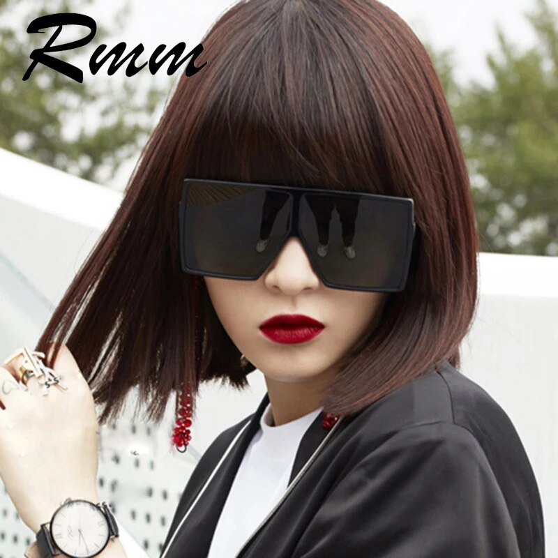 Newest super large frame sunglasses women men hip-hop personality sunglasses popular Rap style Exaggerated European sunglasses