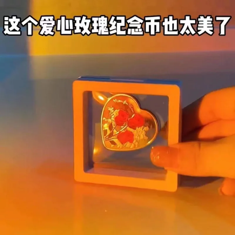 Heart-shaped Roses Ins Style Valentine's Day Tanabata Day Send Girlfriend Boyfriend Gift Birthday Confession Wish Coin