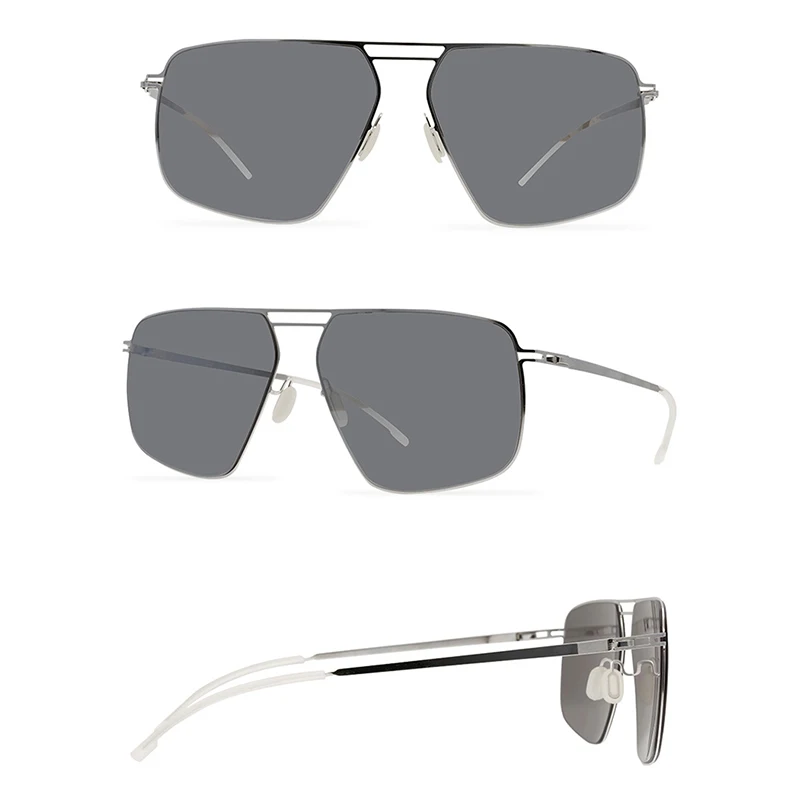 Belight Optical Big Square  Shape Hollow-Carved Design Women Men UV400 Protection Stainless Steel Sunglasses Oculos T8689-M