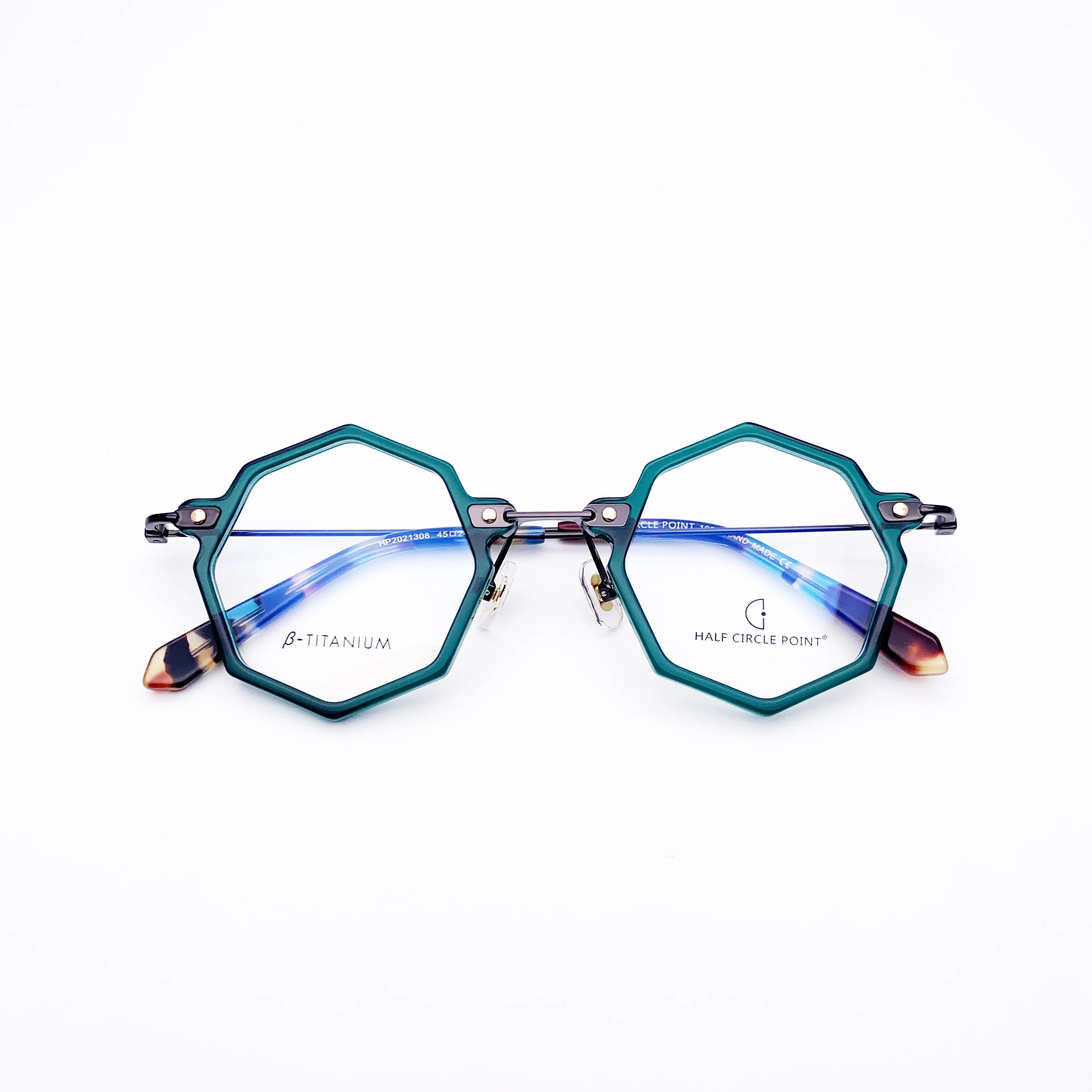 Belight Optical New Arrival Fancy Vintage Retro Acetate with Titanium Arm Spectacle Frame Precription Lens Eyeglasses HP2021308