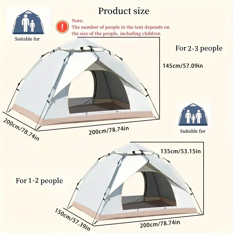 quick setup portable camping tent sun protection for   hiking picnics fishing details 2