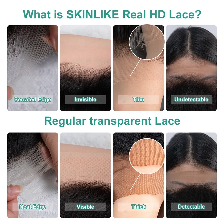 Melodie 180% Real HD Full 13x6 Straight Lace Front Human Hair Wigs Curl Deep Wave Transparent Lace Frontal Wig For Black Woman