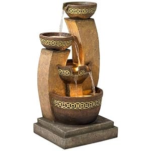 Four Bowl 41 1/2" High Cascading Fountain