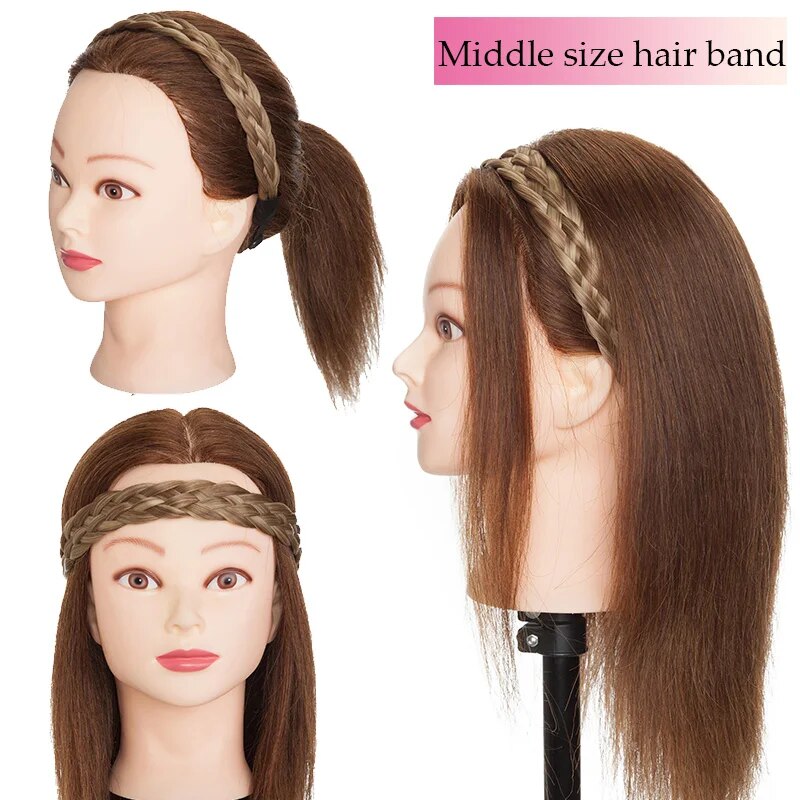 BENEHAIR Synthetic Braided Headbands Fake Hair Plaited Hair Band Braiding Hair Accessories Hair Extension Hairpiece For Women