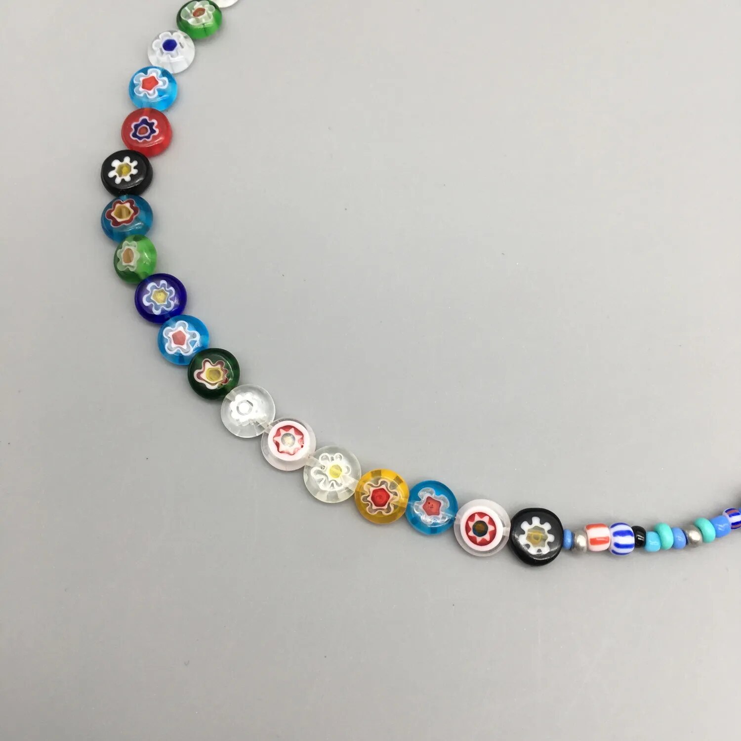 Multi-color Flower Glaze beads Women Necklace 2021 Fashion Rainbow Glass beads Female Choker Jewelry For Party Birthday Gifts