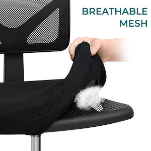 Desk Chair - Armless Mesh Office Chair, Ergonomic Computer Desk Chair