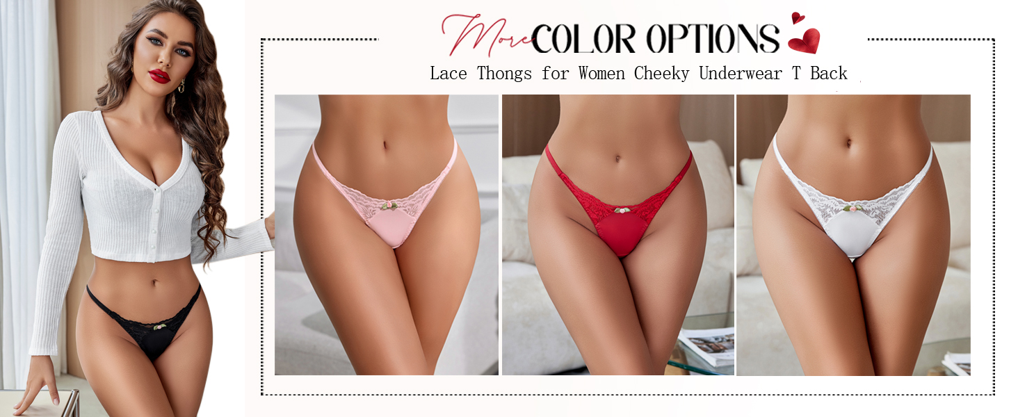 4Pack Women G-String Thongs