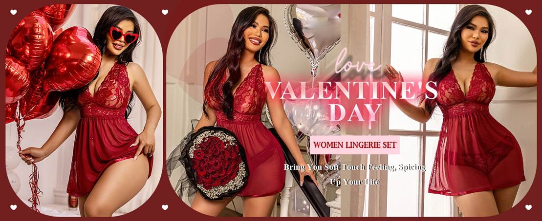 lingerie sets for women sexy for Women Lace Babydoll Halter V Neck Chemise