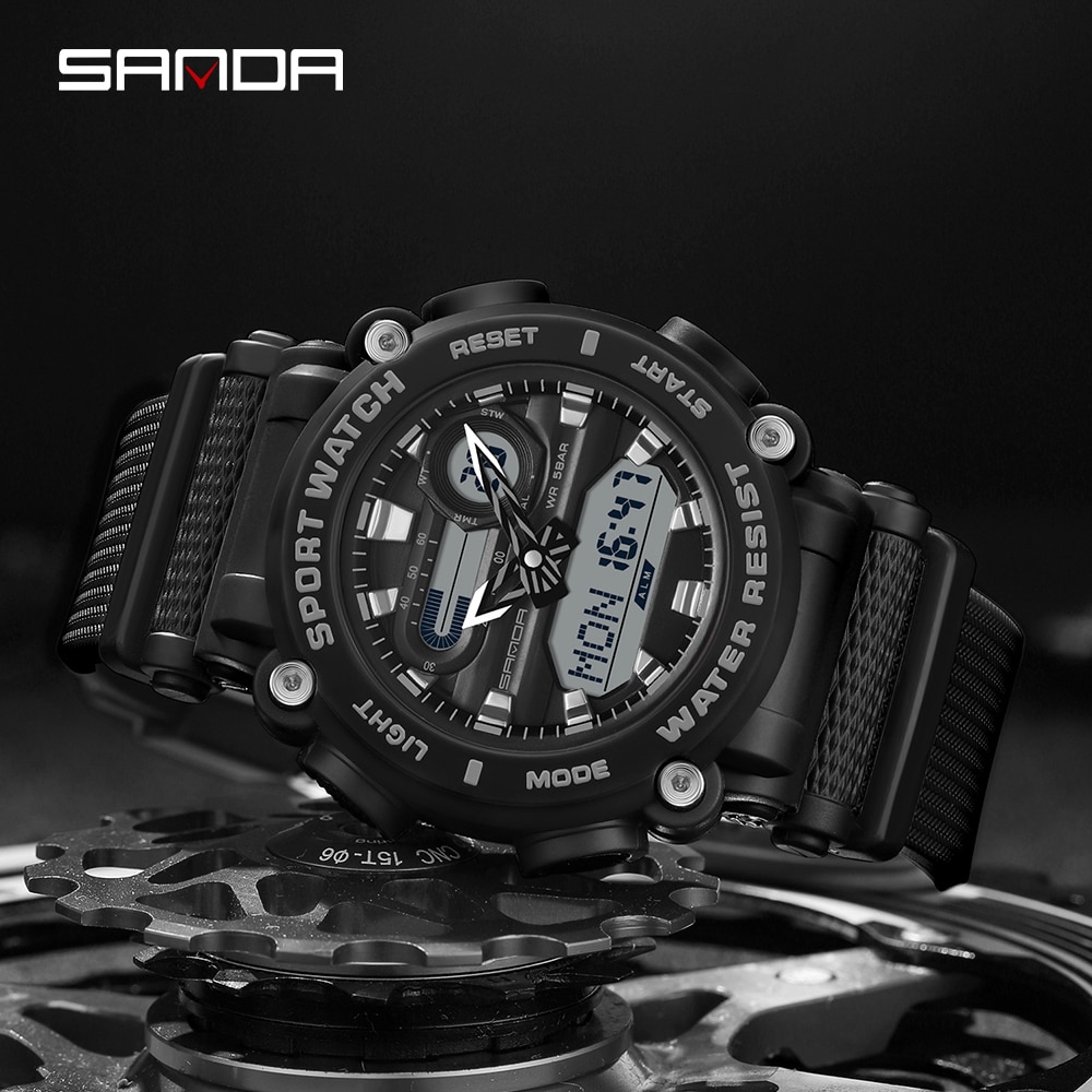 SANDA 2023 Sports Military Men's Watches Top Brand Luxury 50M Waterproof Male Wristwatch for Men Clock Relogio Masculino 3139