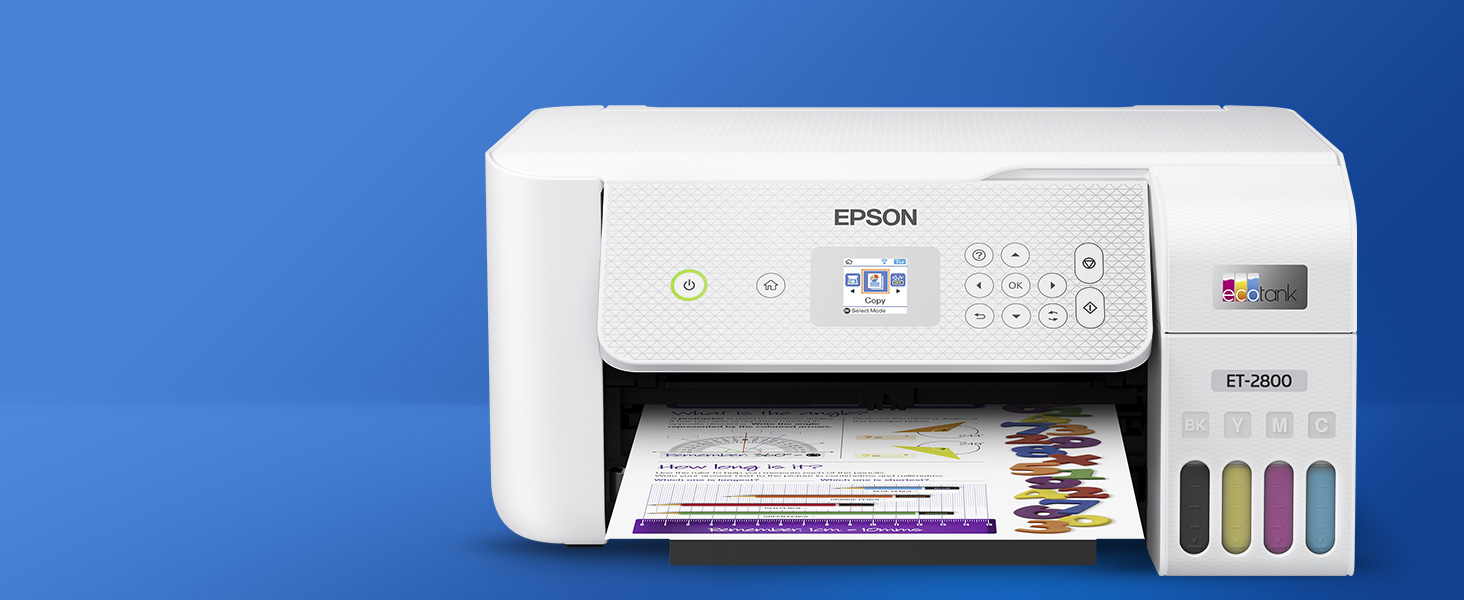 High-capacity ink tanks and Epson's exclusive EcoFit ink bottles make filling easy