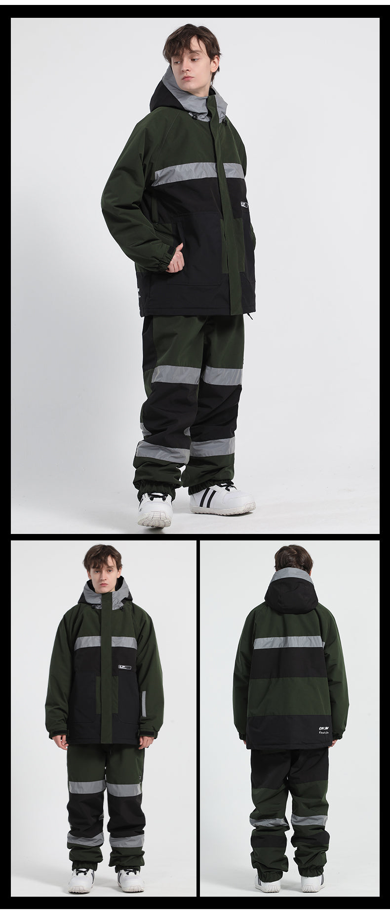 Mens Unisex Gsou Snow Infinium Neon Glimmer Snow Jacket & Pants Set