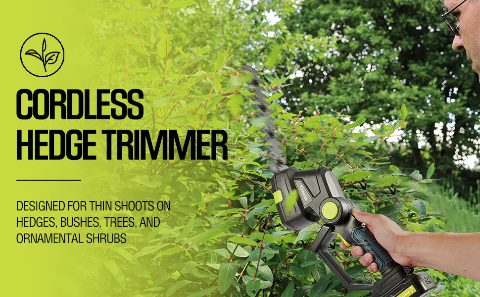 smartsaker cordless hedge trimmer