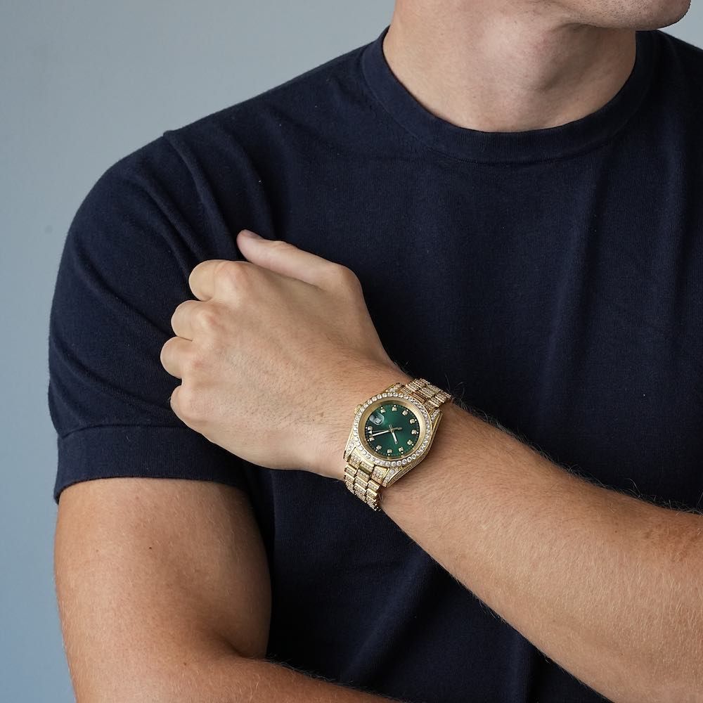 Iced out watch-Yika Jewelry